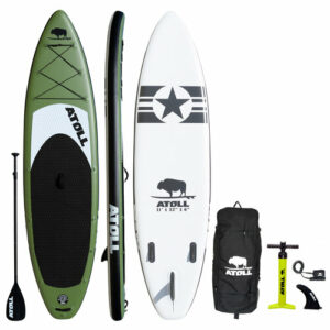 Atoll Army Green 11 ft. Inflatable Stand Up Paddle Board